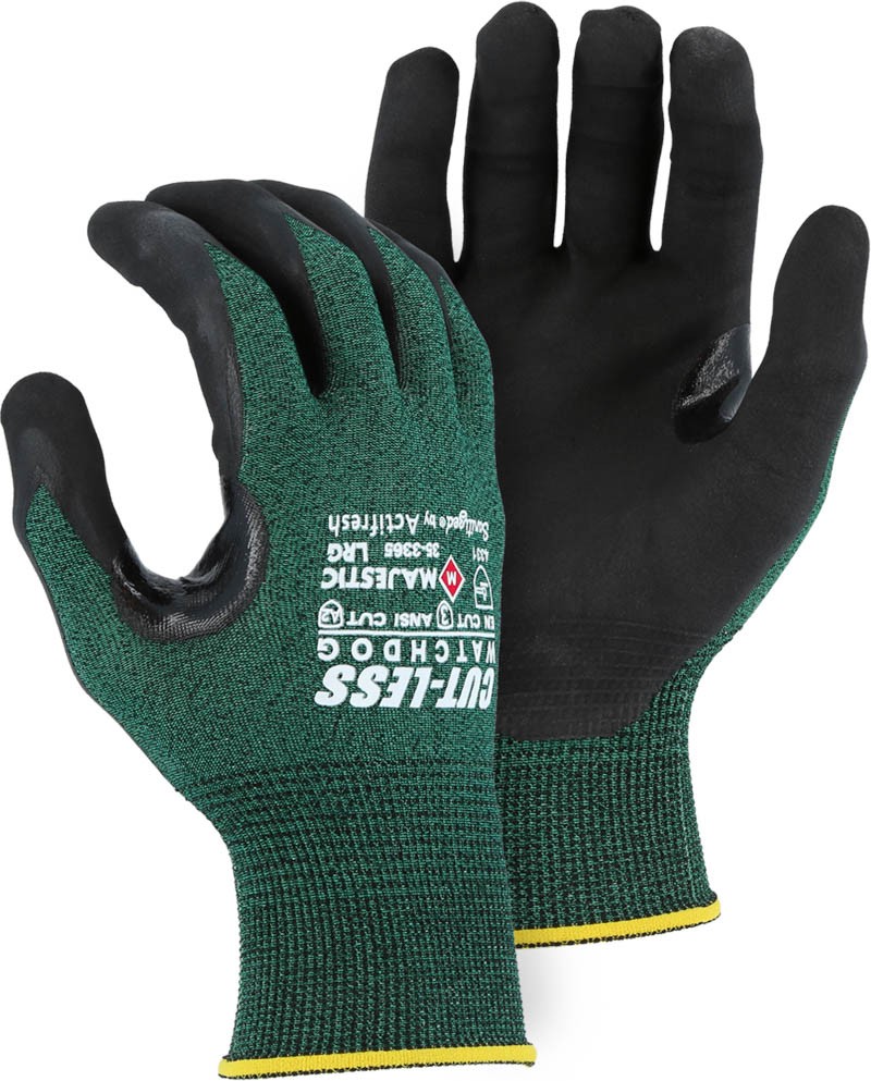 35-3365 Majestic® Cut-Less Watchdog® Glove w Micro Foam Nitrile Palm